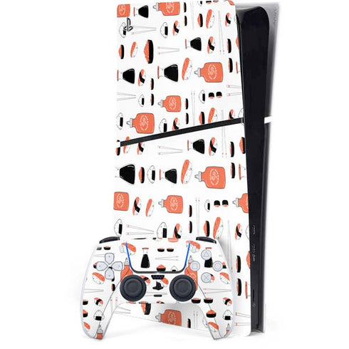 Sushi Foodie PS5 Slim Digital Edition Console Skin