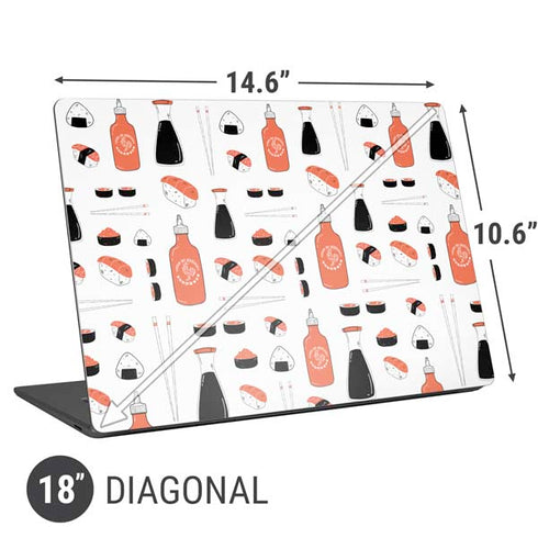 Sushi Foodie Universal Laptop 18in (14.6 x 10.6in) Skin