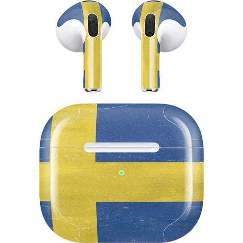 Sweden Flag Distressed Apple AirPods (3rd Gen 2021) Skin