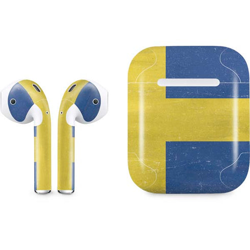 Sweden Flag Distressed Apple AirPods Skin