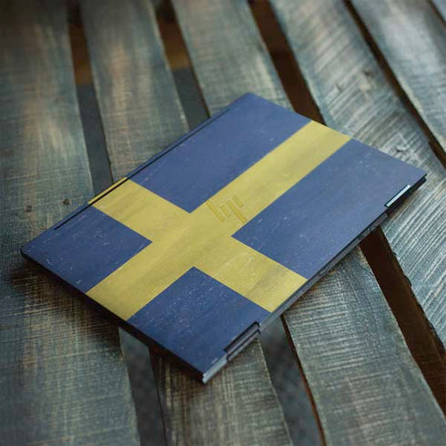 Sweden Flag Distressed HP Envy Skin