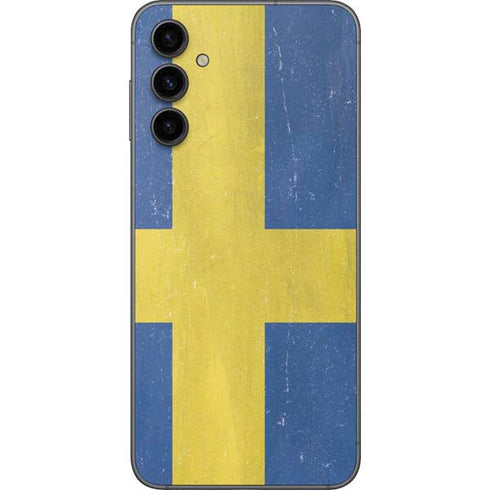 Sweden Flag Distressed Galaxy A14 5G Skin