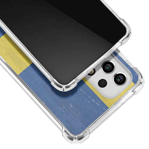Sweden Flag Distressed Galaxy A53 5G Clear Case