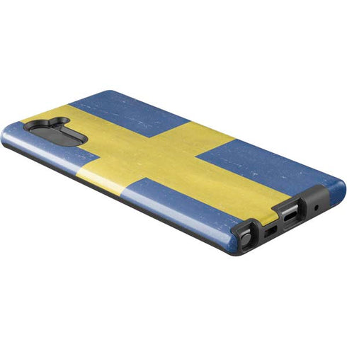 Sweden Flag Distressed Galaxy Note 10 Pro Case