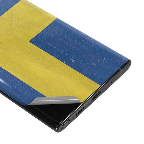 Sweden Flag Distressed Galaxy Note 10 Skin