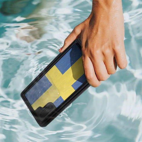 Sweden Flag Distressed Galaxy Note 10 Waterproof Case