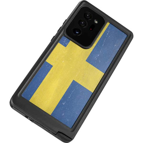 Sweden Flag Distressed Galaxy Note20 Ultra 5G Waterproof Case