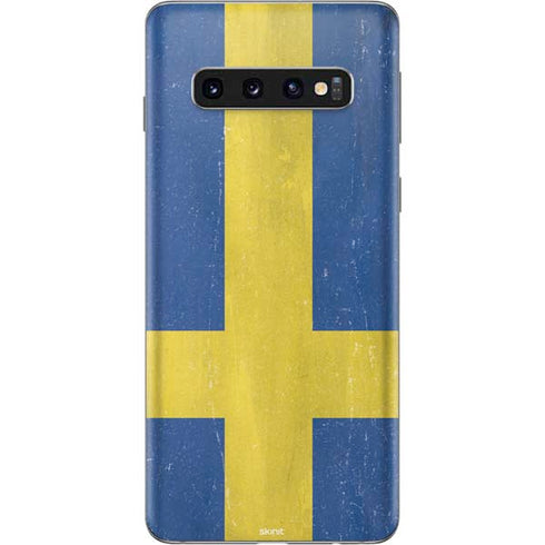 Sweden Flag Distressed Galaxy S10 Skin