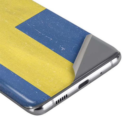 Sweden Flag Distressed Galaxy S20 Plus Skin