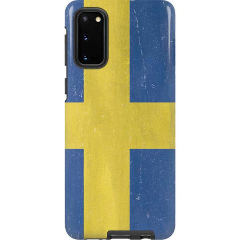 Sweden Flag Distressed Galaxy S20 Pro Case
