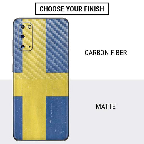Sweden Flag Distressed Galaxy S20 Skin