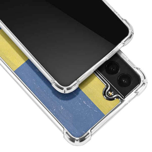 Sweden Flag Distressed Galaxy S21 FE Clear Case