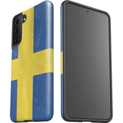 Sweden Flag Distressed Galaxy S21 Plus 5G Pro Case