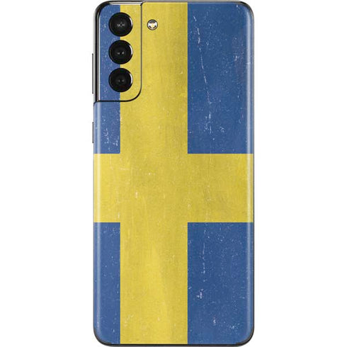 Sweden Flag Distressed Galaxy S21 Plus 5G Skin