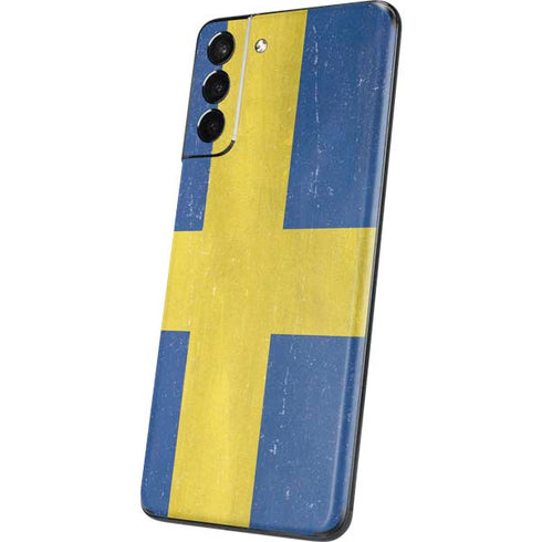 Sweden Flag Distressed Galaxy S21 Plus 5G Skin