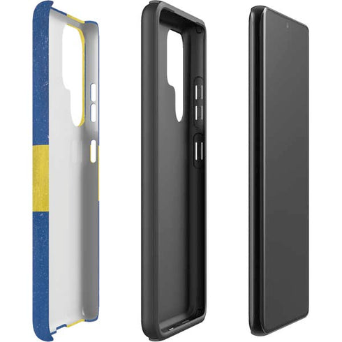 Sweden Flag Distressed Galaxy S22 Ultra Pro Case