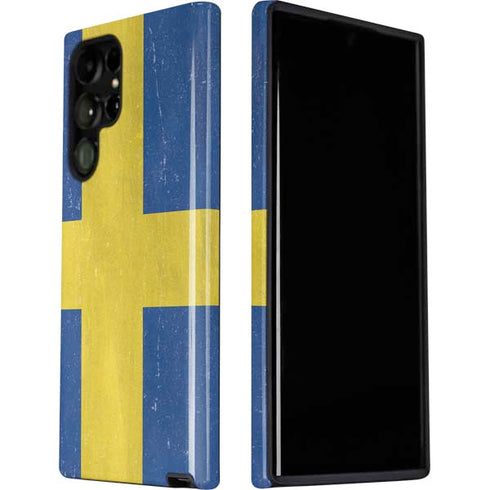 Sweden Flag Distressed Galaxy S22 Ultra Pro Case