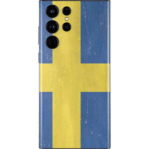 Sweden Flag Distressed Galaxy S22 Ultra Skin