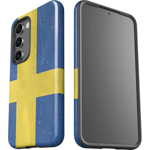 Sweden Flag Distressed Galaxy S23 Pro Case