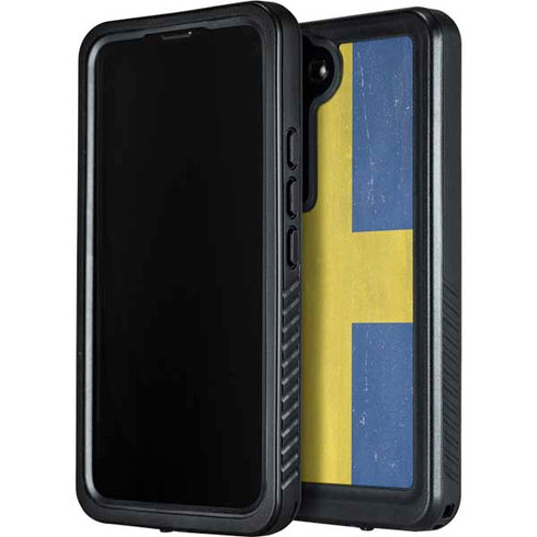 Sweden Flag Distressed Galaxy S23 Waterproof Case