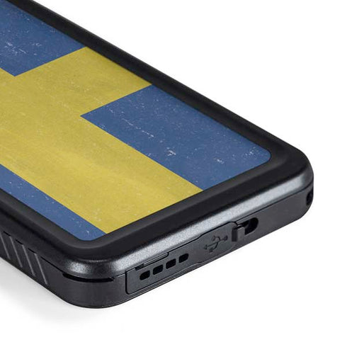 Sweden Flag Distressed Galaxy S23 Waterproof Case