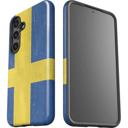 Sweden Flag Distressed Galaxy S24 Impact Case