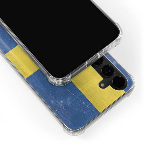 Sweden Flag Distressed Galaxy S24 Plus Clear Case