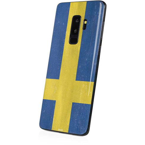 Sweden Flag Distressed Galaxy S9 Plus Skin
