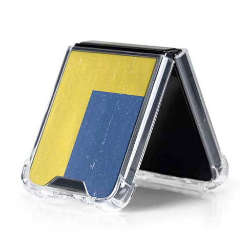 Sweden Flag Distressed Galaxy Z Flip5 5G Clear Case