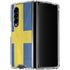 Sweden Flag Distressed Galaxy Z Fold4 5G Clear Case