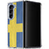 Sweden Flag Distressed Galaxy Z Fold5 5G Clear Case