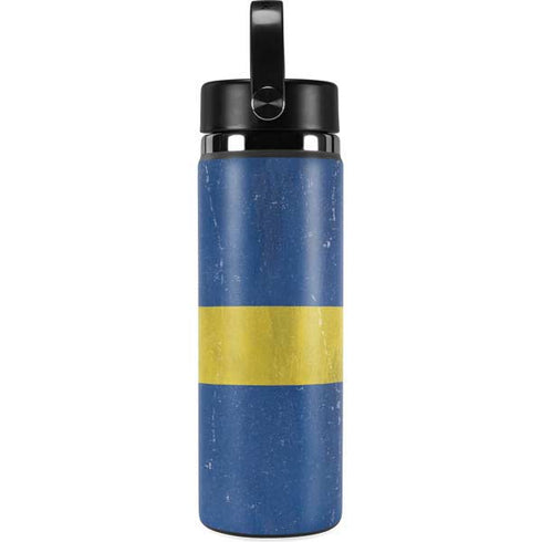Sweden Flag Distressed Hydro Flask 20oz Wide Mouth Skin