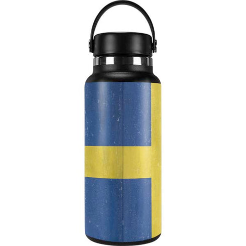 Sweden Flag Distressed Hydro Flask 32oz Wide Mouth Skin