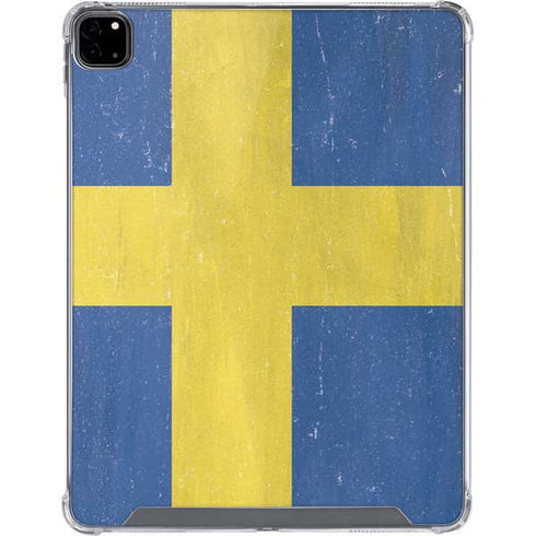 Sweden Flag Distressed iPad Pro 12.9in (2020) Clear Case