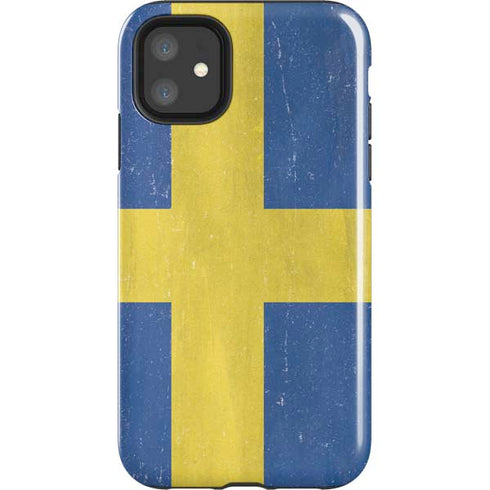 Sweden Flag Distressed iPhone 11 Impact Case