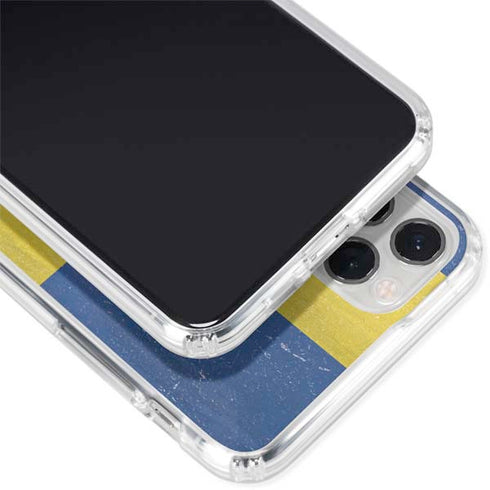 Sweden Flag Distressed iPhone 11 Pro Clear Case
