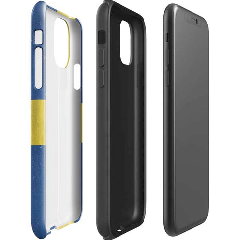 Sweden Flag Distressed iPhone 11 Pro Max Impact Case