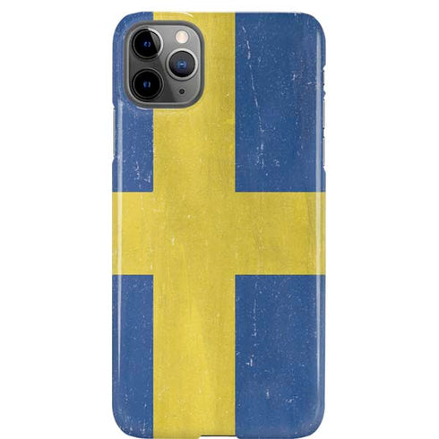 Sweden Flag Distressed iPhone 11 Pro Max Lite Case