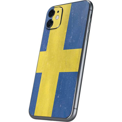 Sweden Flag Distressed iPhone 11 Skin