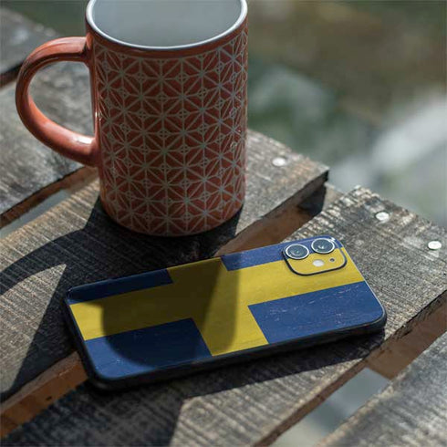 Sweden Flag Distressed iPhone 11 Skin