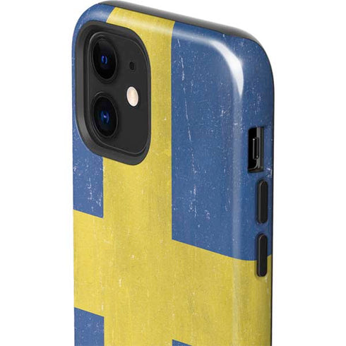 Sweden Flag Distressed iPhone 12 Mini Impact Case