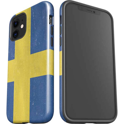 Sweden Flag Distressed iPhone 12 Mini Impact Case