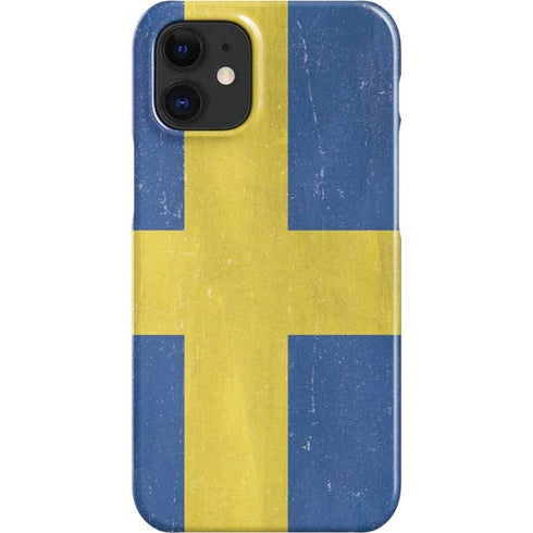 Sweden Flag Distressed iPhone 12 Mini Lite Case