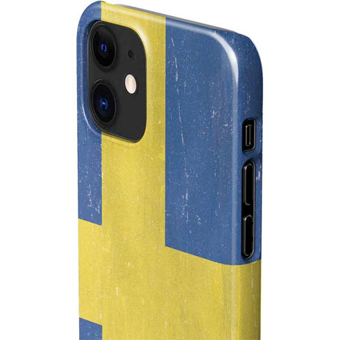 Sweden Flag Distressed iPhone 12 Mini Lite Case