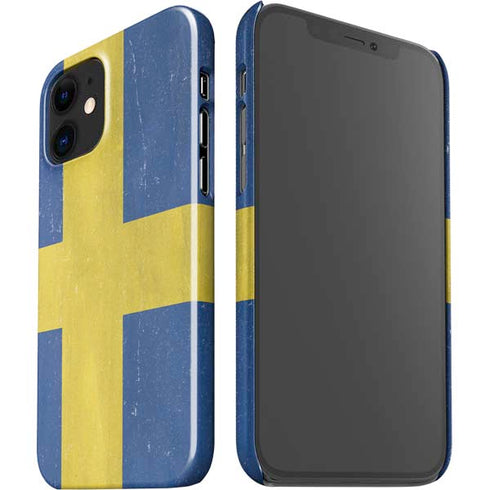 Sweden Flag Distressed iPhone 12 Mini Lite Case