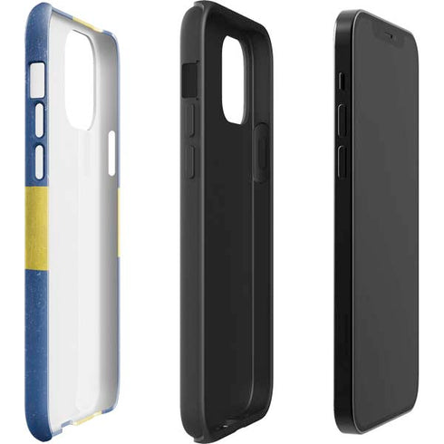 Sweden Flag Distressed iPhone 12 Pro Max Impact Case