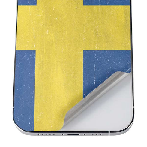Sweden Flag Distressed iPhone 12 Pro Max Skin