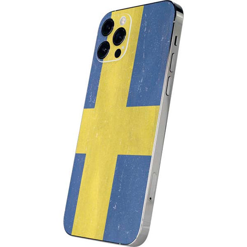 Sweden Flag Distressed iPhone 12 Pro Skin