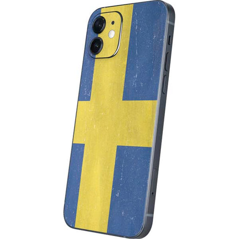 Sweden Flag Distressed iPhone 12 Skin