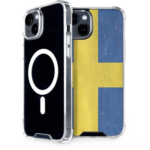 Sweden Flag Distressed iPhone 13 MagSafe Case